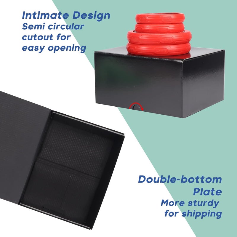Rempry 8x6x4 Inches Black Shipping Boxes, 20 Pack Small Business Corrugated Cardboard Mailer for Shipping Packaging, Gifts Wrap Boxes with Lids - Image 3